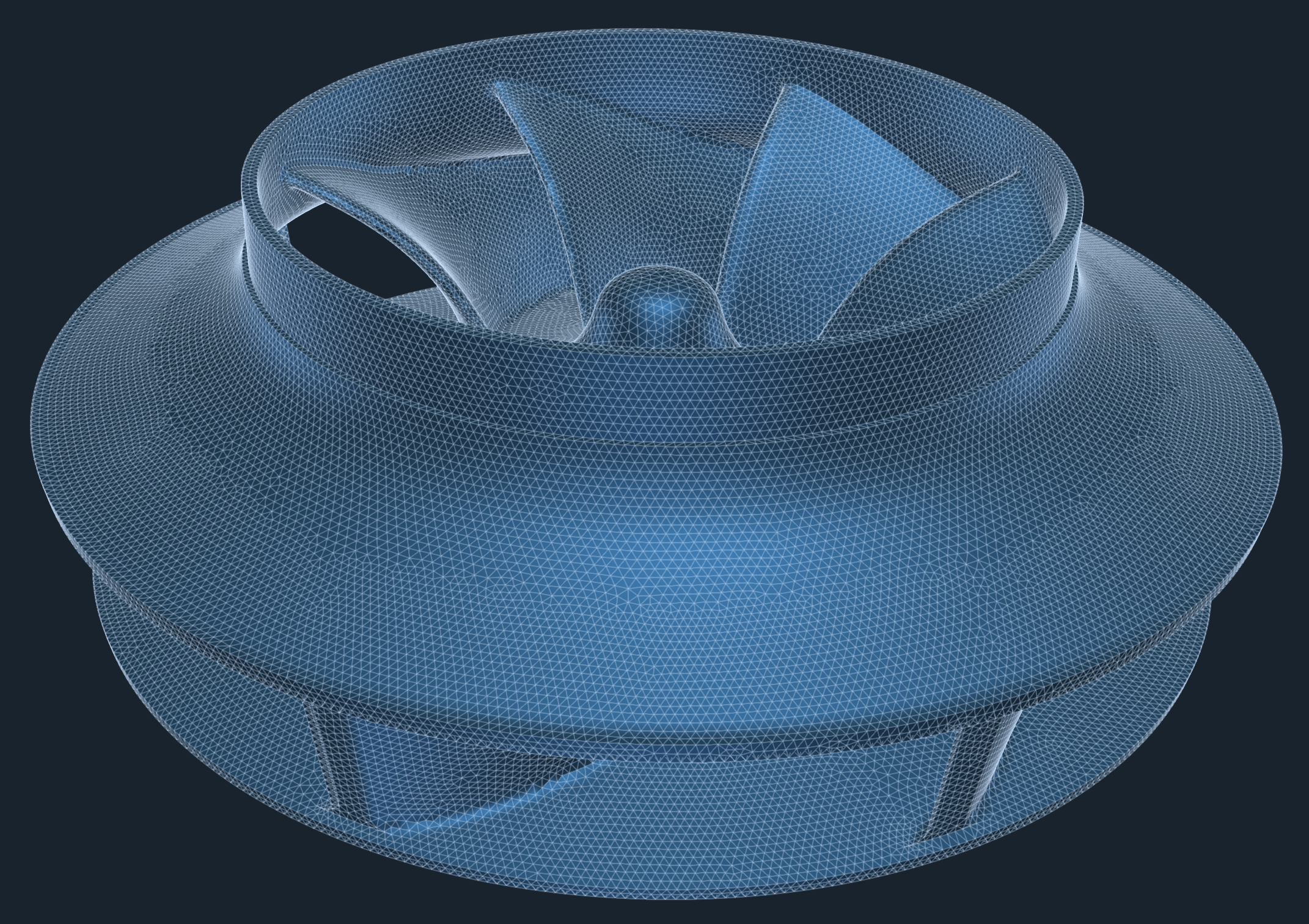 Centrifugal pump FEA Mesh View