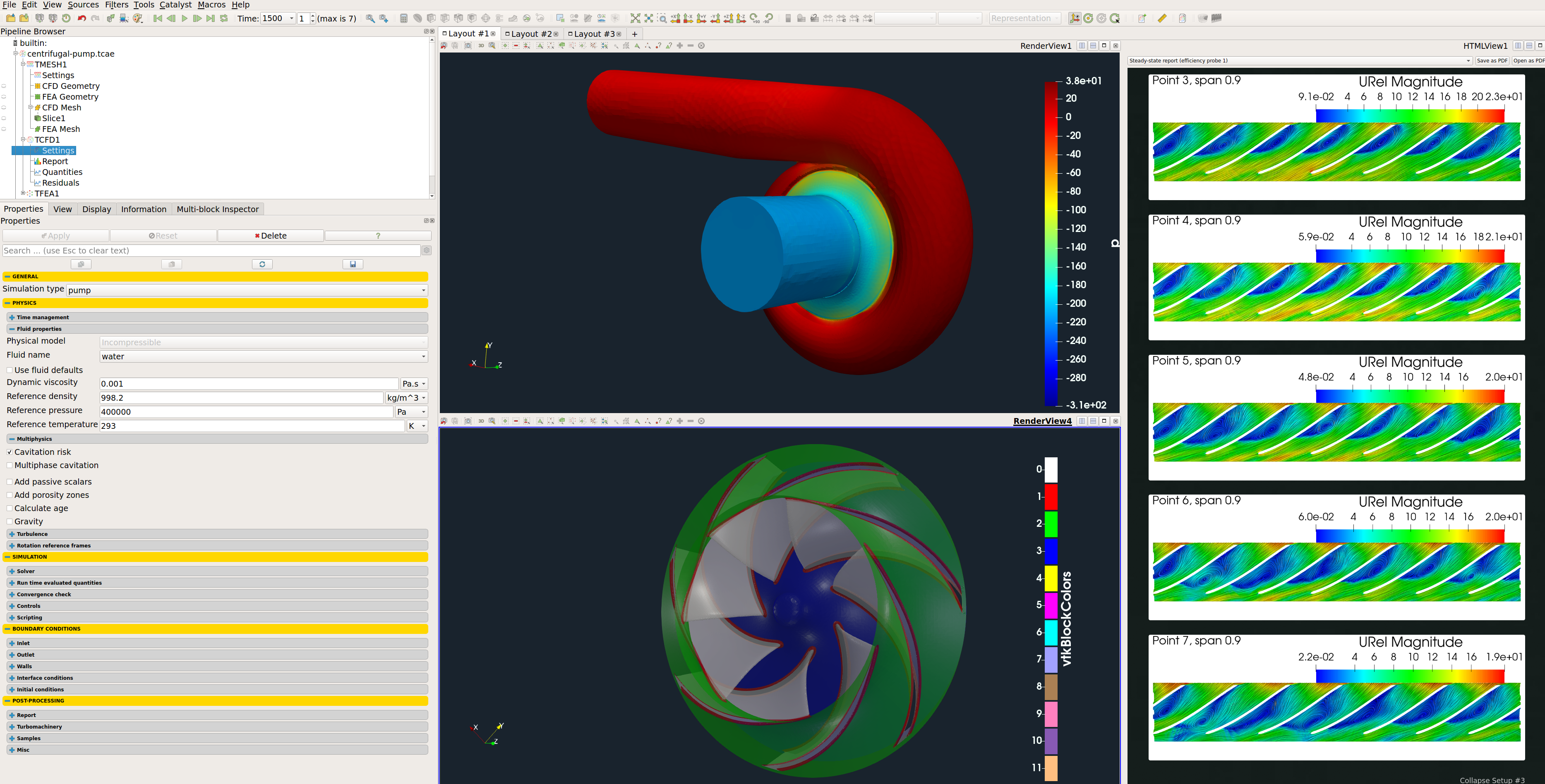 TCAE centrifugal pump CFD setup GUI