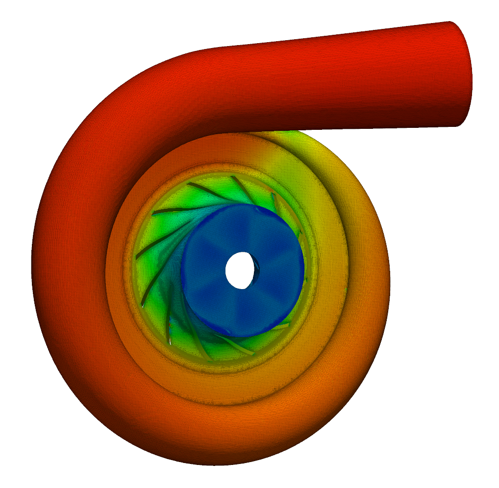 compressor turbomachinery cfd view mesh pressure