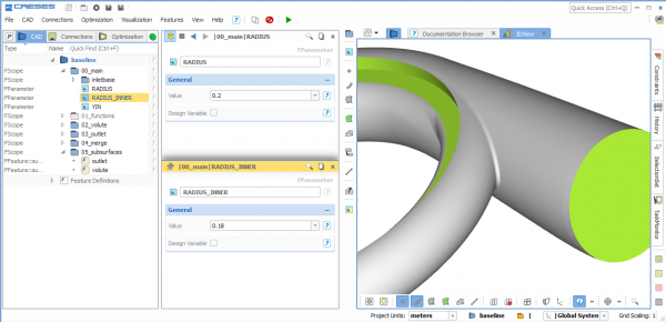 Volute design in CAESES